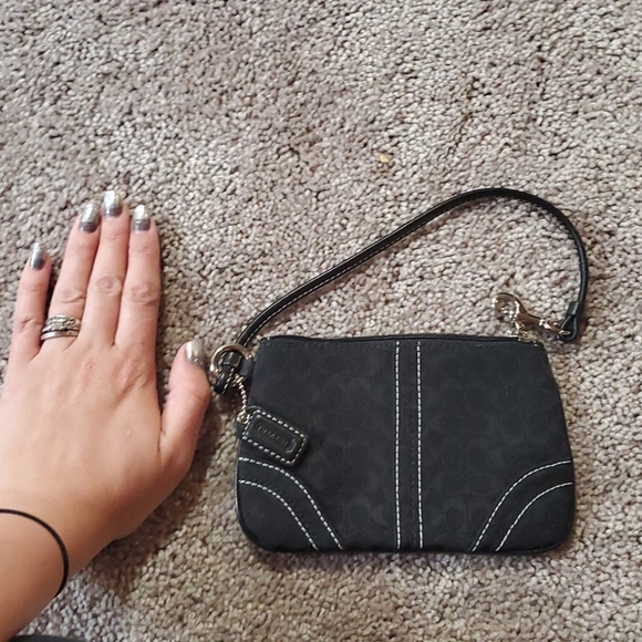 Black Coach Wristlet - Picture 2 of 4